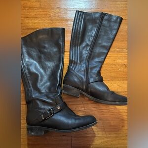 Black Leather Women's Boots